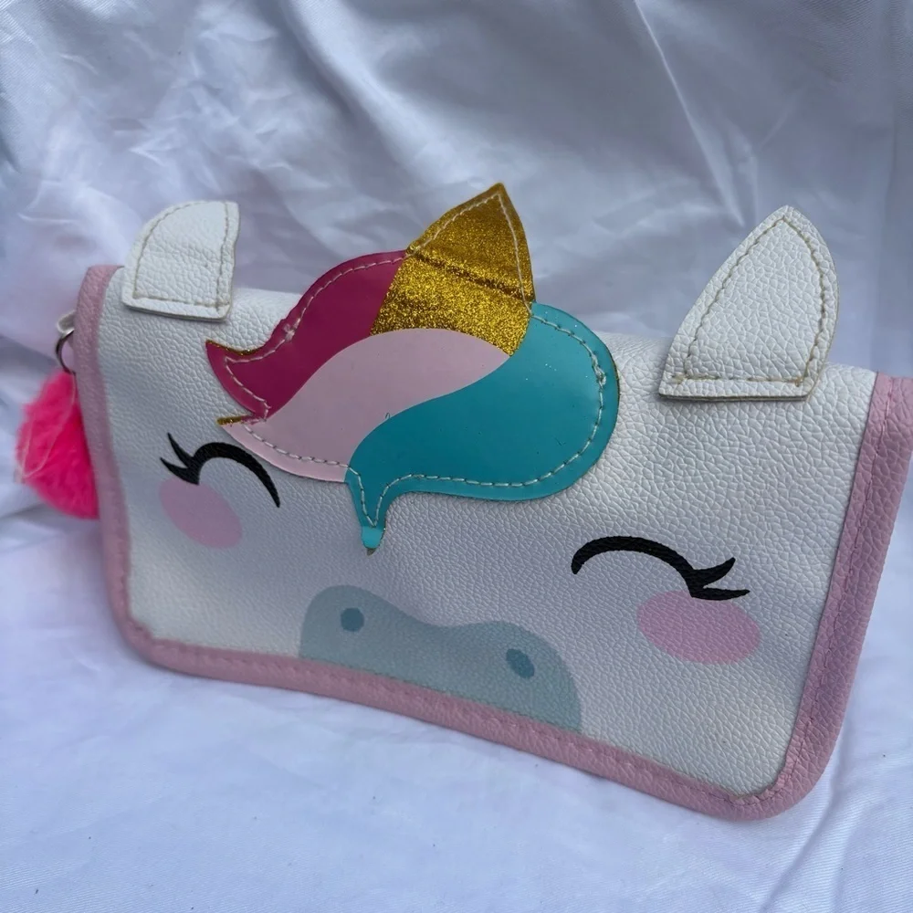 Charming White and Pink Unicorn Bag